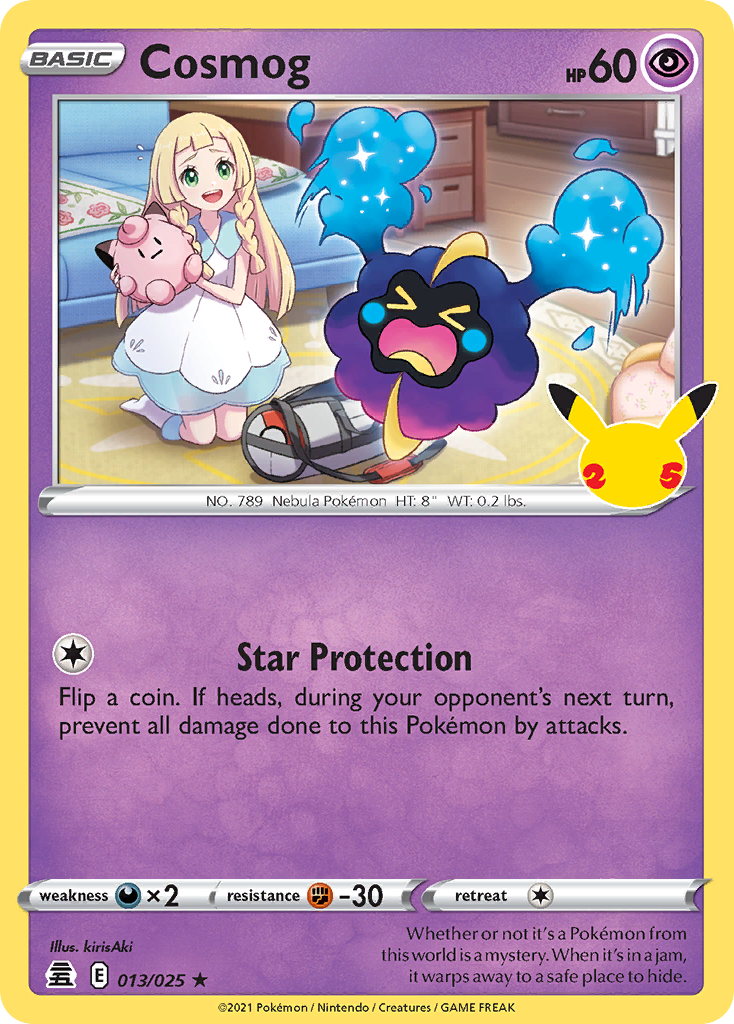 Cosmog - 013/025 Celebrations Holo Rare Pokemon - NM