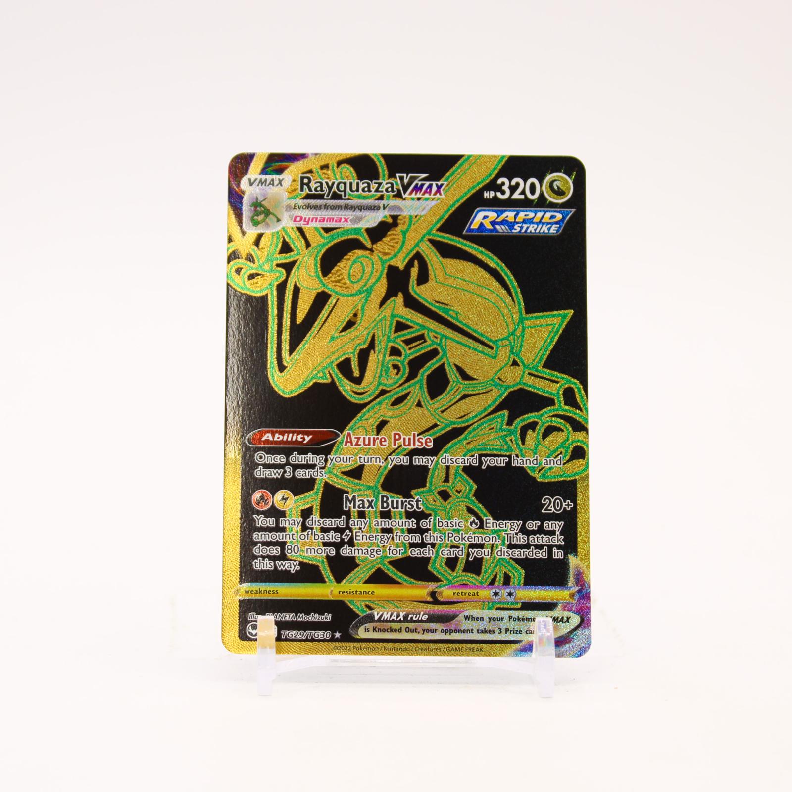 Rayquaza VMAX - TG29/TG30 Silver Tempest Trainer Gallery Holo Gold Pokemon - NM