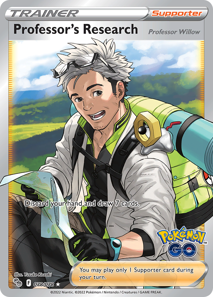 Professor's Research - 078/078 Pokemon GO Ultra Rare Holo Pokemon - NM
