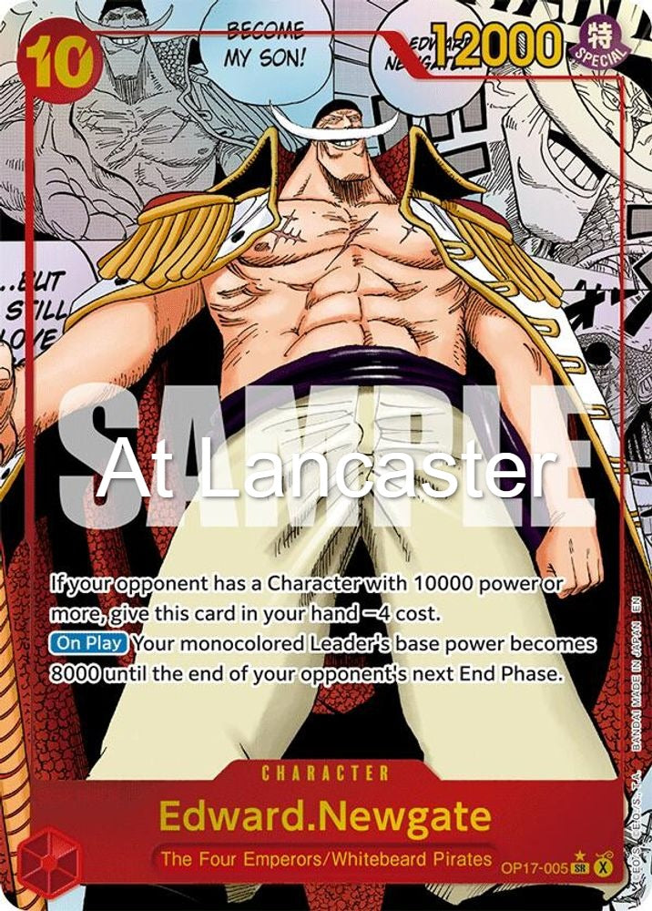 Edward.Newgate (005) (Manga) - OP17-005 The World's Strongest Warriors Super Rare One Piece - NM (Lanc)