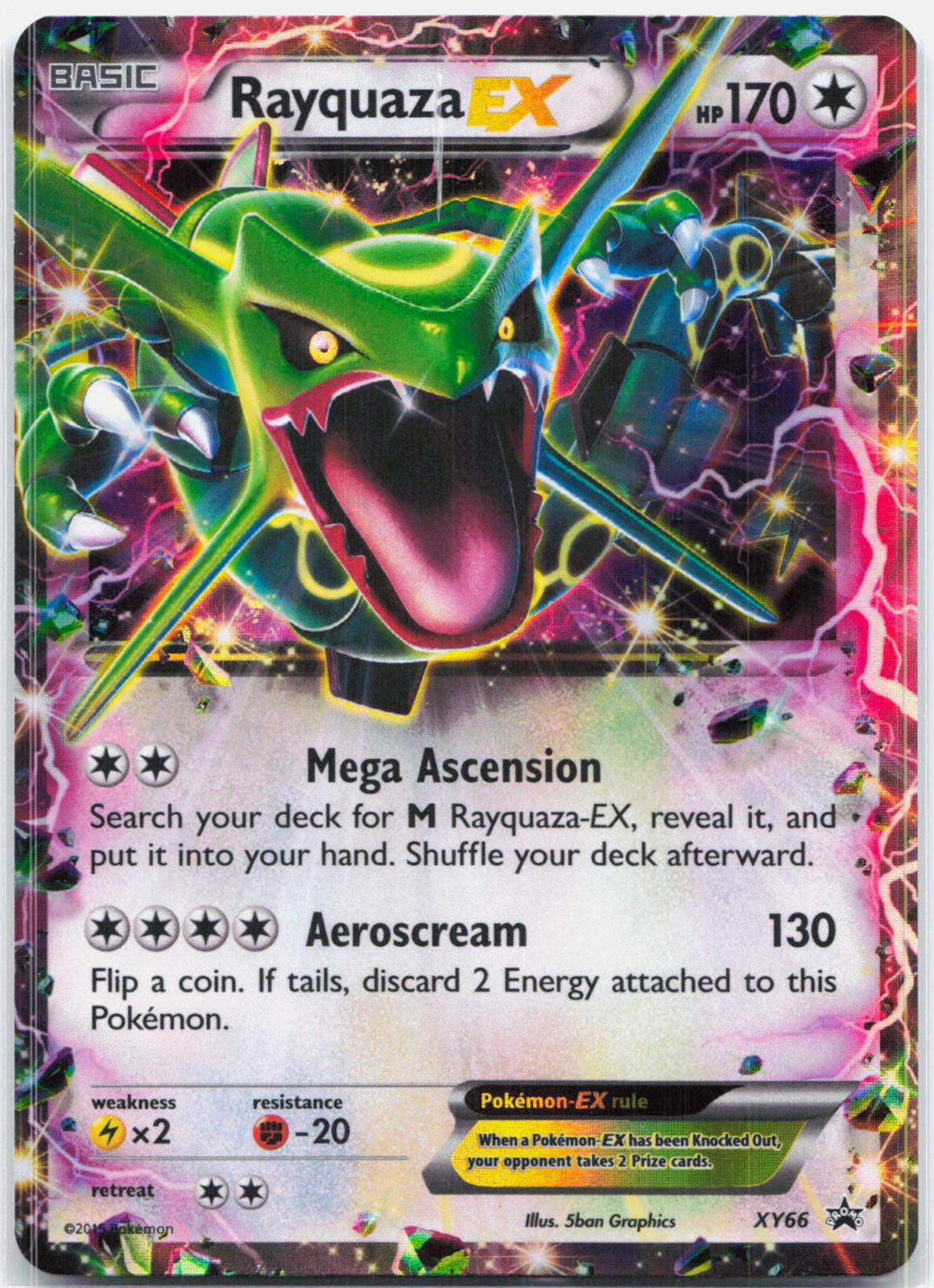 Rayquaza EX - XY66 Black Star Promo Pokemon - LP/MP