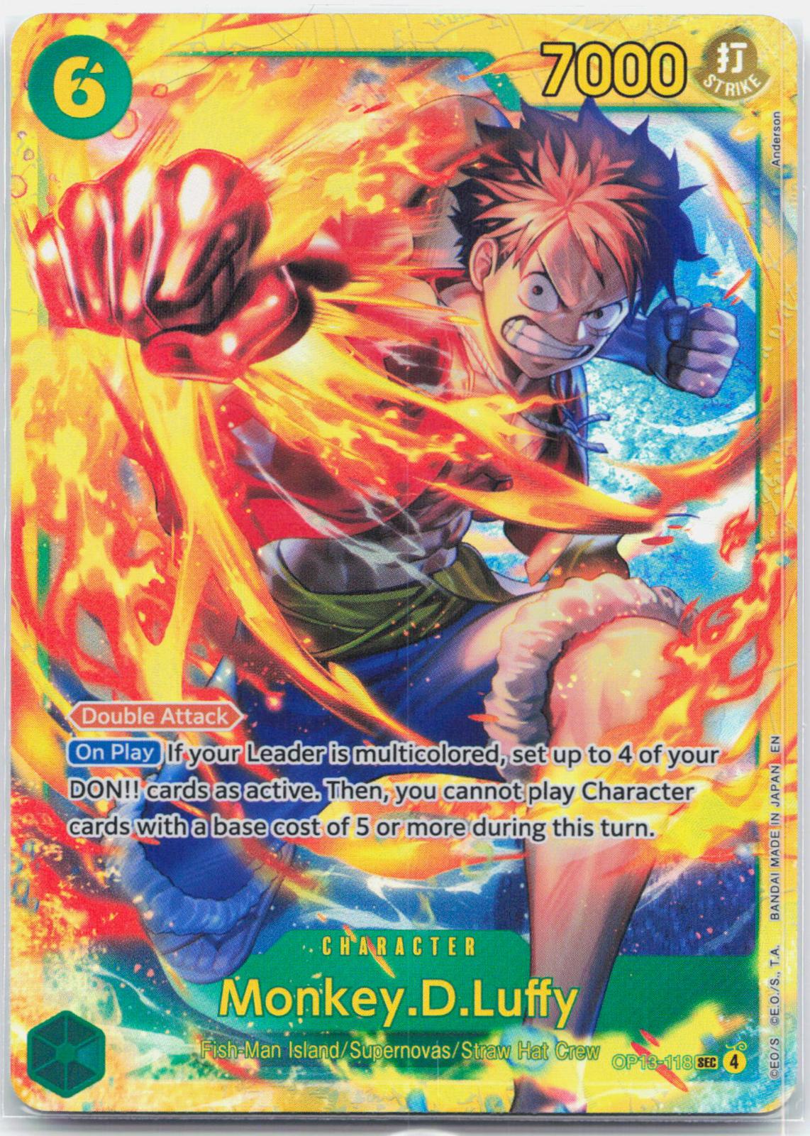 Monkey.D.Luffy - OP13-118 Carrying On His Will SR One Piece - NM