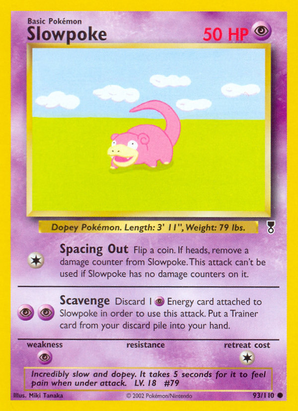 Slowpoke - 93/110 Legendary Collection Common Pokemon - NM