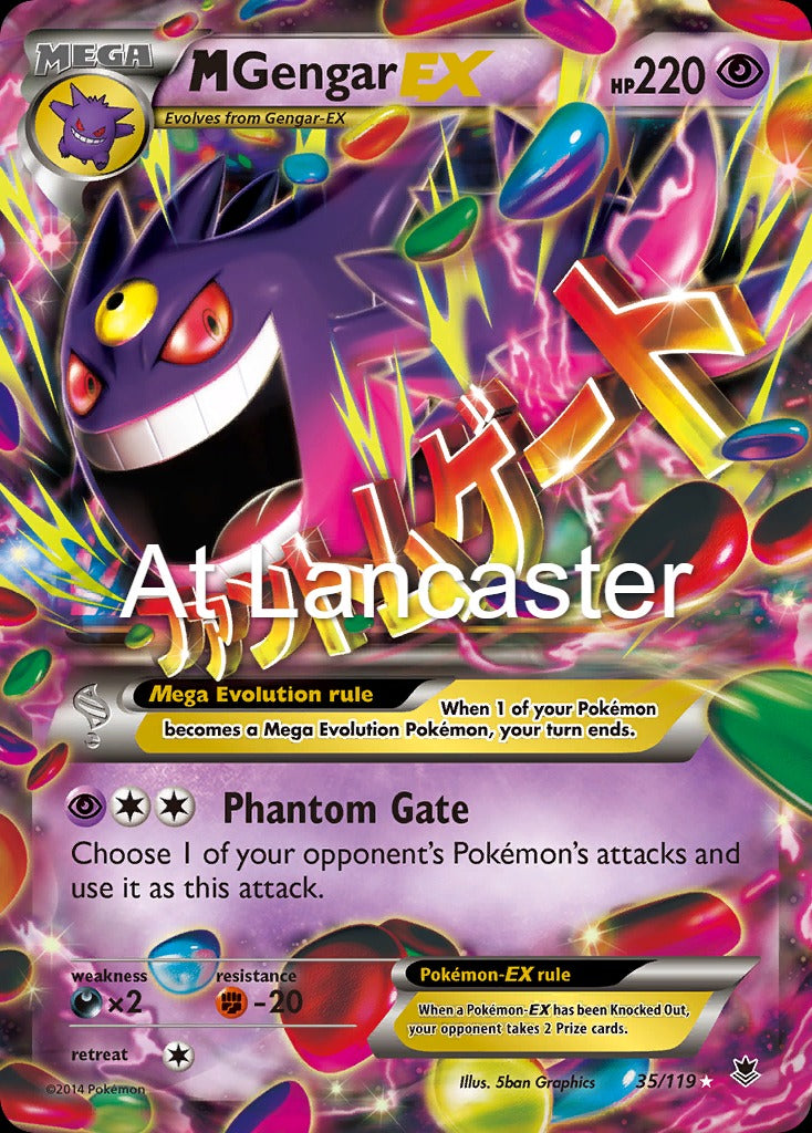 M Gengar EX - 35/119 Phantom Forces Holo EX Rare Pokemon - MP (Lanc)