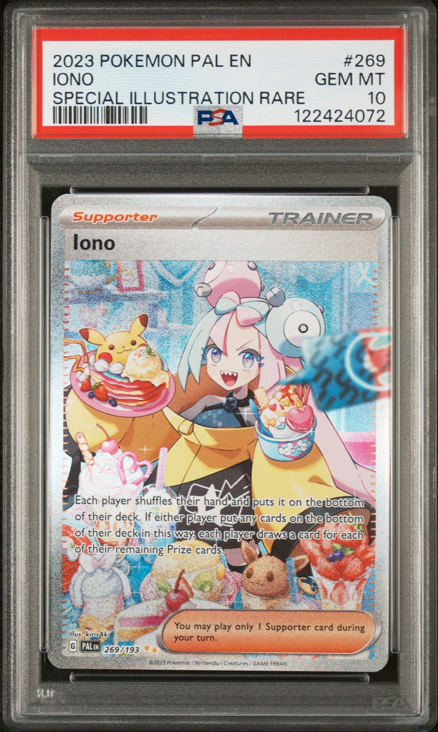 Iono - 269/193 PSA 10 Paldea Evolved Special Illustration Trainer - GEM MINT