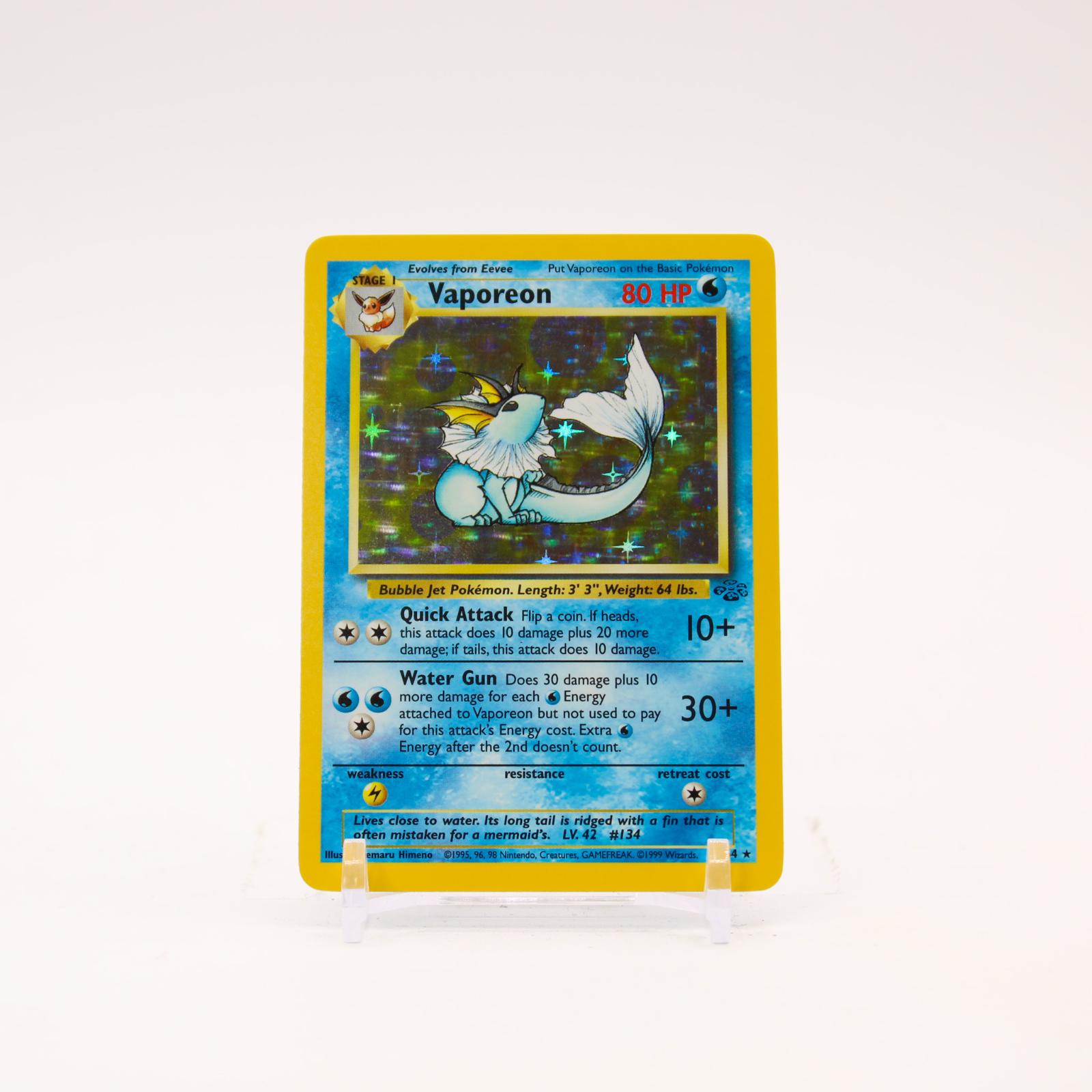 Vaporeon - 12/64 Jungle Unlimited Holo Rare Pokemon - NM/LP