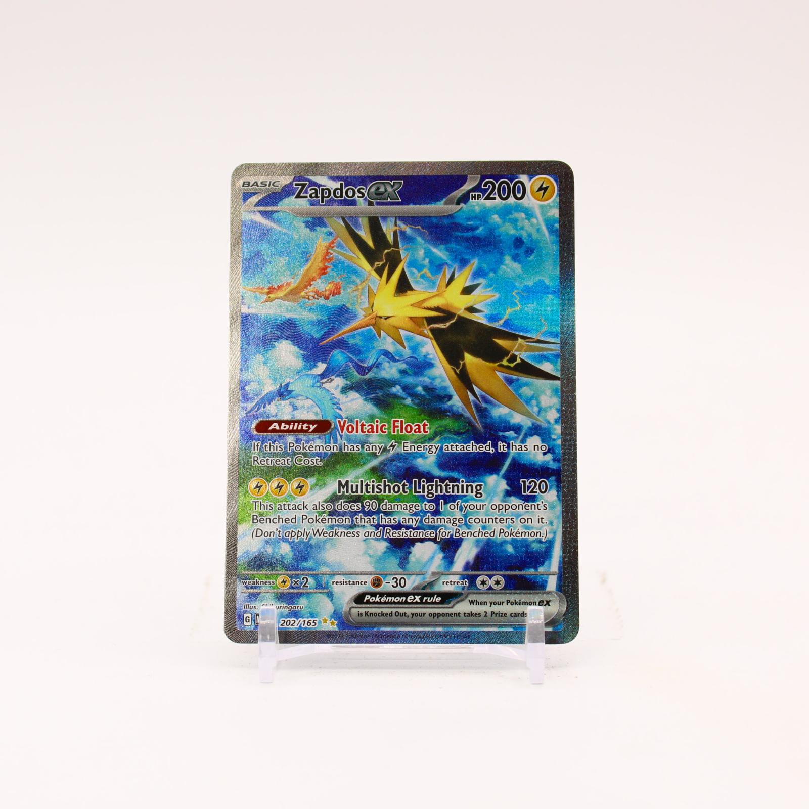Zapdos ex - 202/165 151 Holo Special Illustration Pokemon - NM