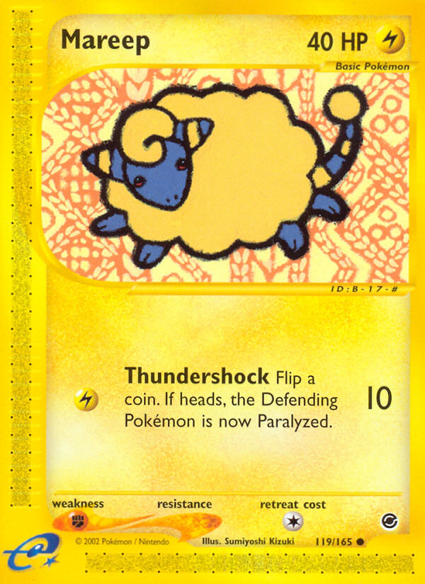 Mareep - 119/165 Expedition Base Set Common Pokemon - NM