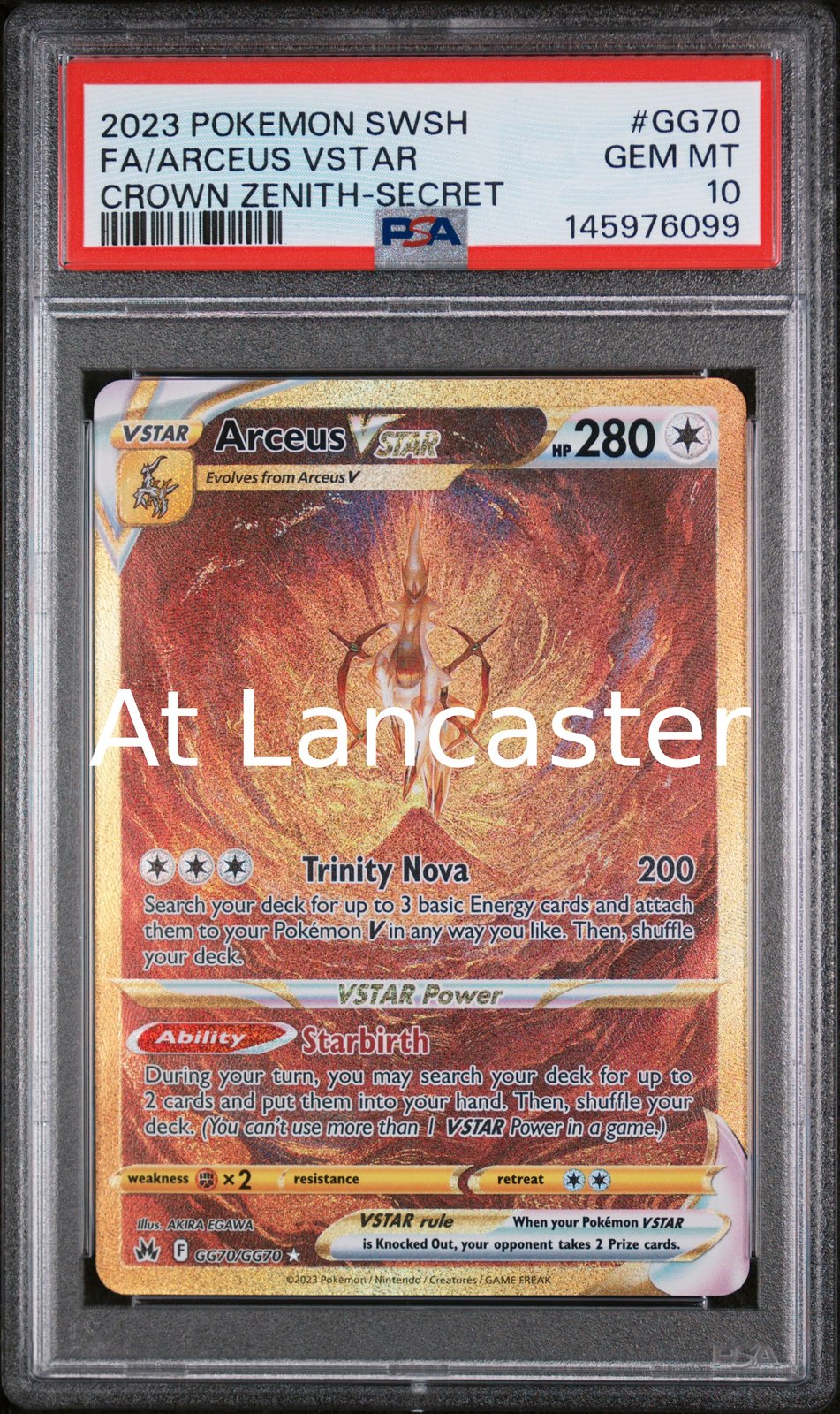 Arceus Vstar - GG70/GG70 PSA 10 Sword Shield Crown Zenith Secret Pokemon (Lanc)