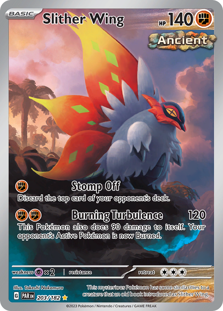 Slither Wing - 203/182 Paradox Rift Illustration Rare Holo Pokemon - NM