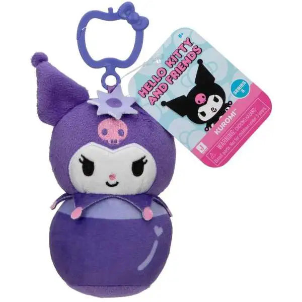 Hello Kitty Officially Licensed 4inch Clip On Plush - Berries: Kuromi Plum