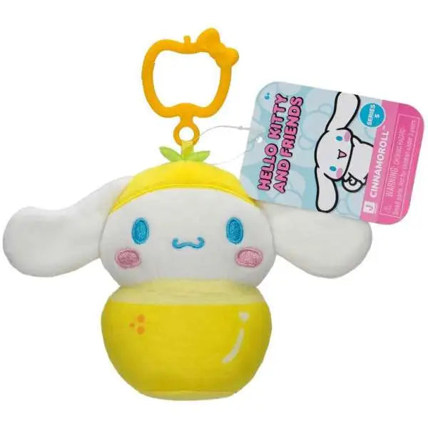 Hello Kitty Officially Licensed 4inch Clip On Plush - Berries: Cinnamoroll Lemon