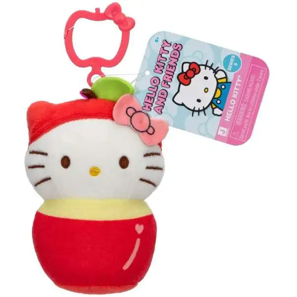 Hello Kitty Officially Licensed 4inch Clip On Plush - Berries: Hello Kitty Apple