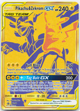 Load image into Gallery viewer, Pikachu &amp; Zekrom GX - SM248 Black Star Promo Gold Pokemon - NM
