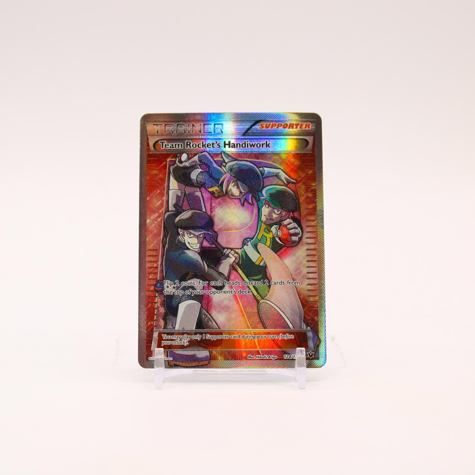 Team Rocket's Handiwork - 124/124 Fates Collide Holo Full Art Trainer - NM