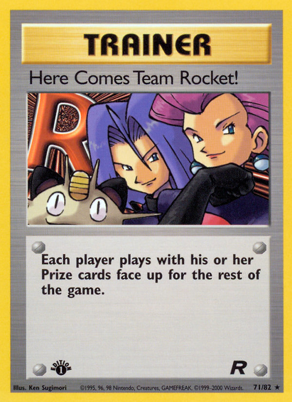 Here Comes Team Rocket! - 71/82 Team Rocket Rare 1st Edition Pokemon - NM
