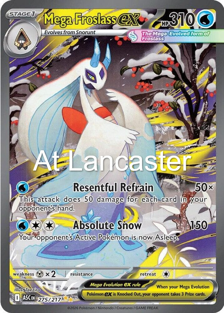 Mega Froslass ex - 275/217 Ascended Heroes Holo Special Illustration Rare Pokemon - NM (Lanc)