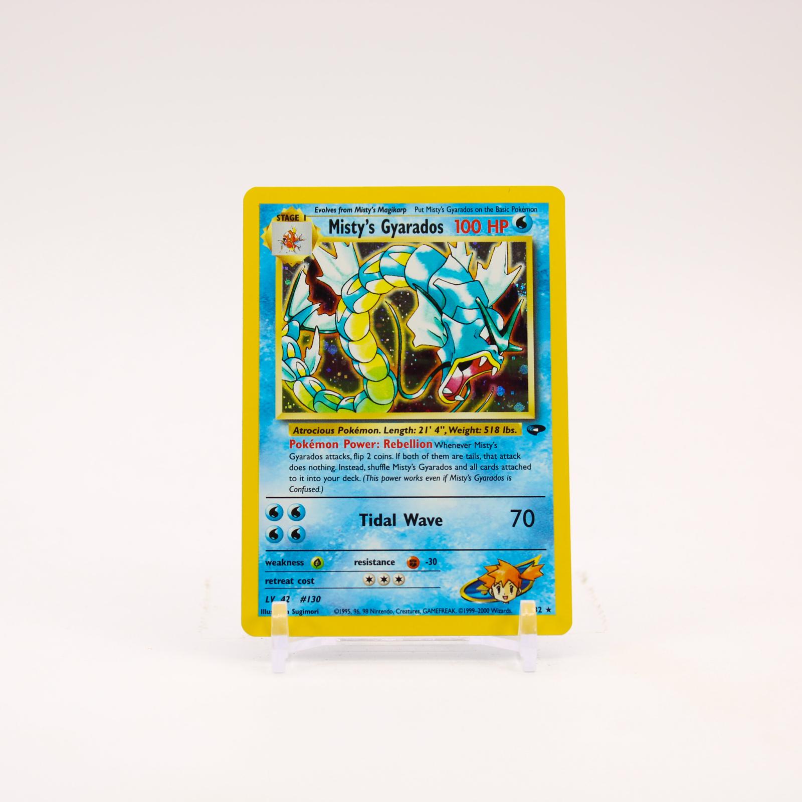 Misty's Gyarados - 13/132 Gym Challenge Unlimited Holo Rare Pokemon - LP