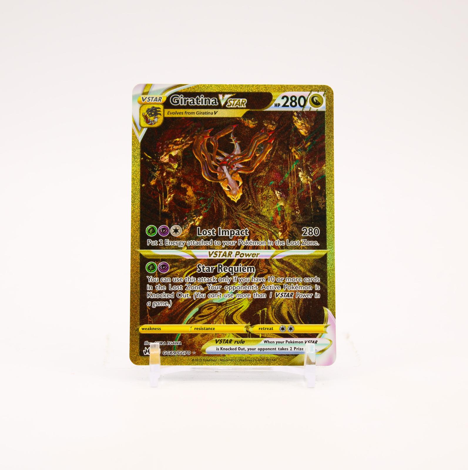 Giratina Vstar - GG69/GG70 Crown Zenith Galarian Gallery Secret Rare Pokemon - NM/MINT