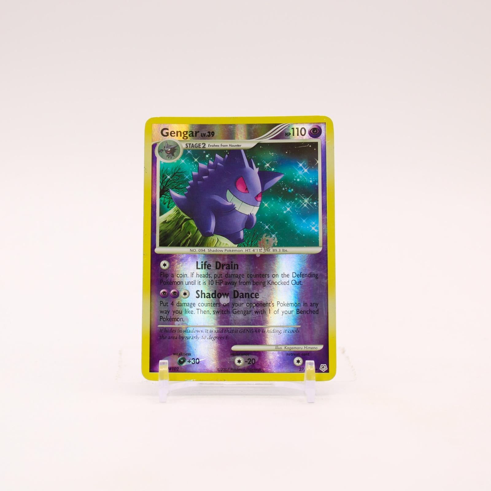 Gengar - 27/130 Diamond & Pearl Reverse Holo Rare Pokemon - DMG