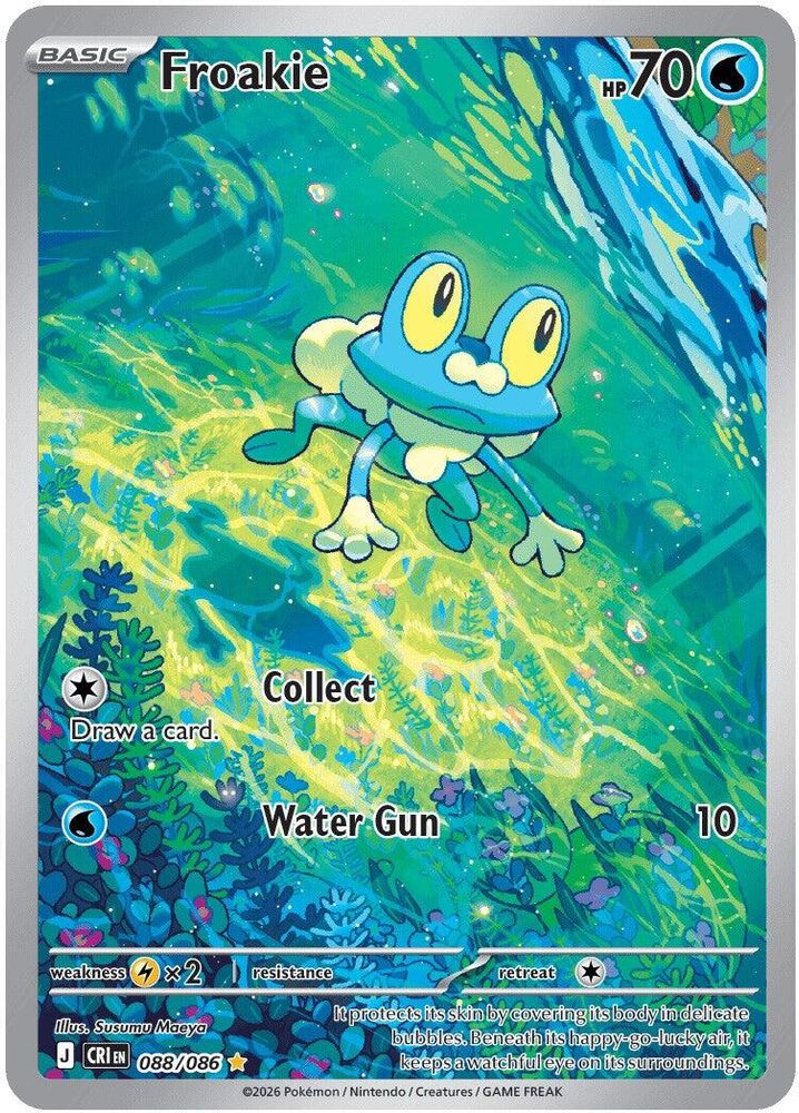Froakie - 088/086 Chaos Rising Holo Illustration Rare Pokemon - NM