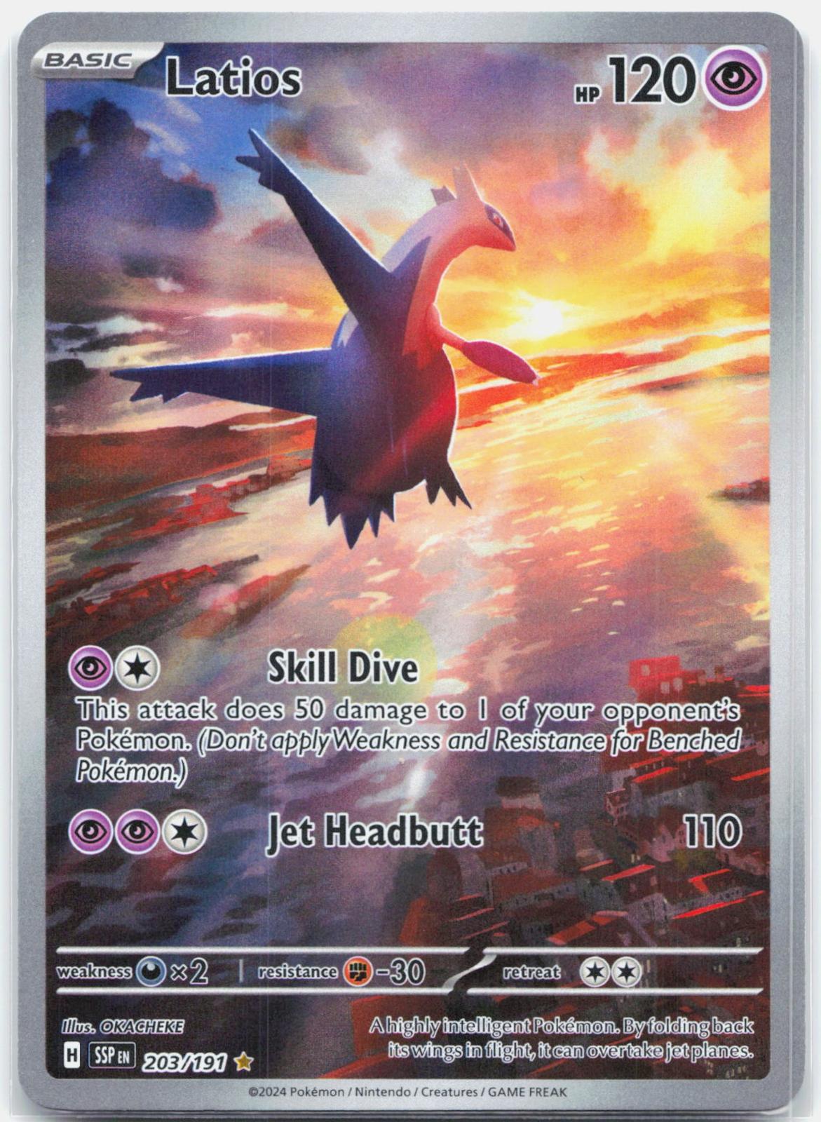 Latios - 203/191 Surging Sparks Illustration Rare Pokemon - NM