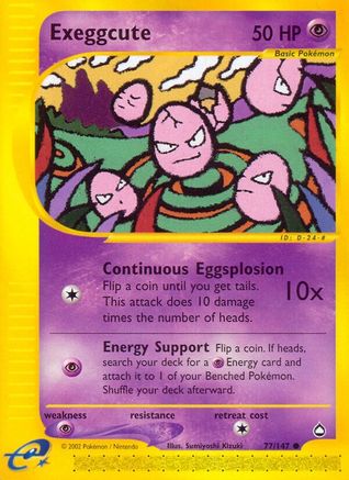 Exeggcute - 77/147 Aquapolis Common Pokemon - NM