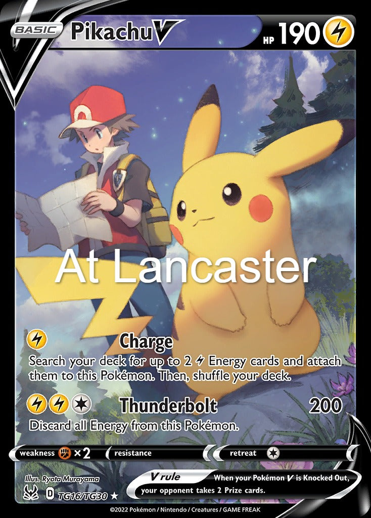 Pikachu V - TG16/TG30 Lost Origin Trainer Gallery Holo V Rare Pokemon - NM/LP (Lanc)
