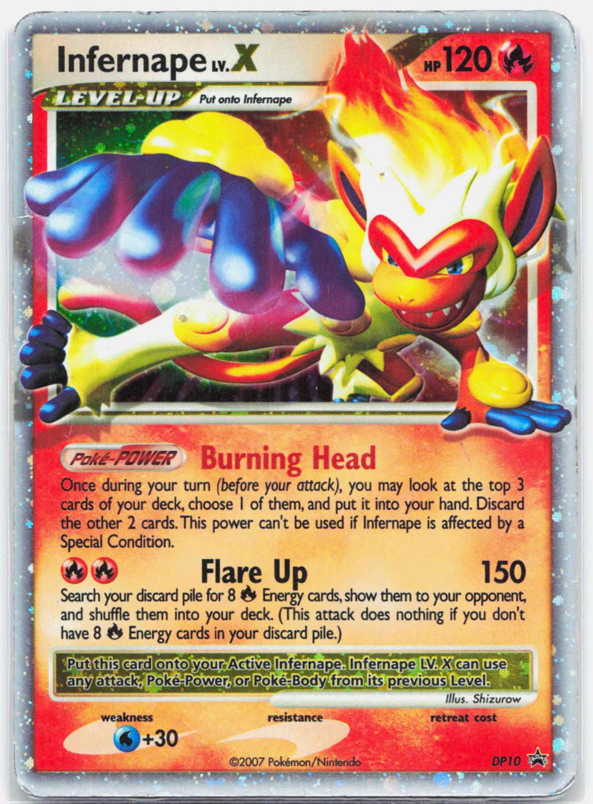 Infernape LV.X - DP10 Black Star Promo Holo Pokemon - MP/HP