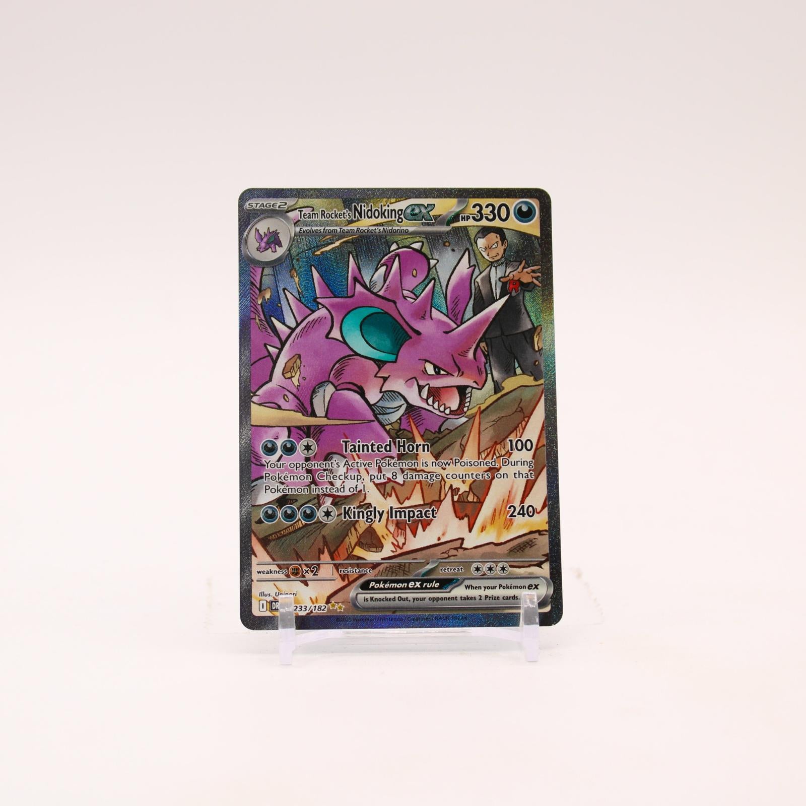 Team Rocket's Nidoking ex - 233/182 Destined Rivals Special Illustration Pokemon - NM/MINT