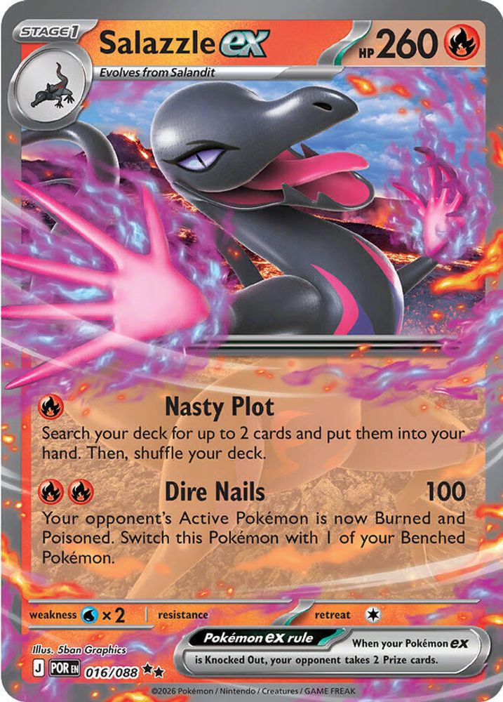 Salazzle ex - 016/088 Perfect Order Ultra Rare Holo Pokemon - NM