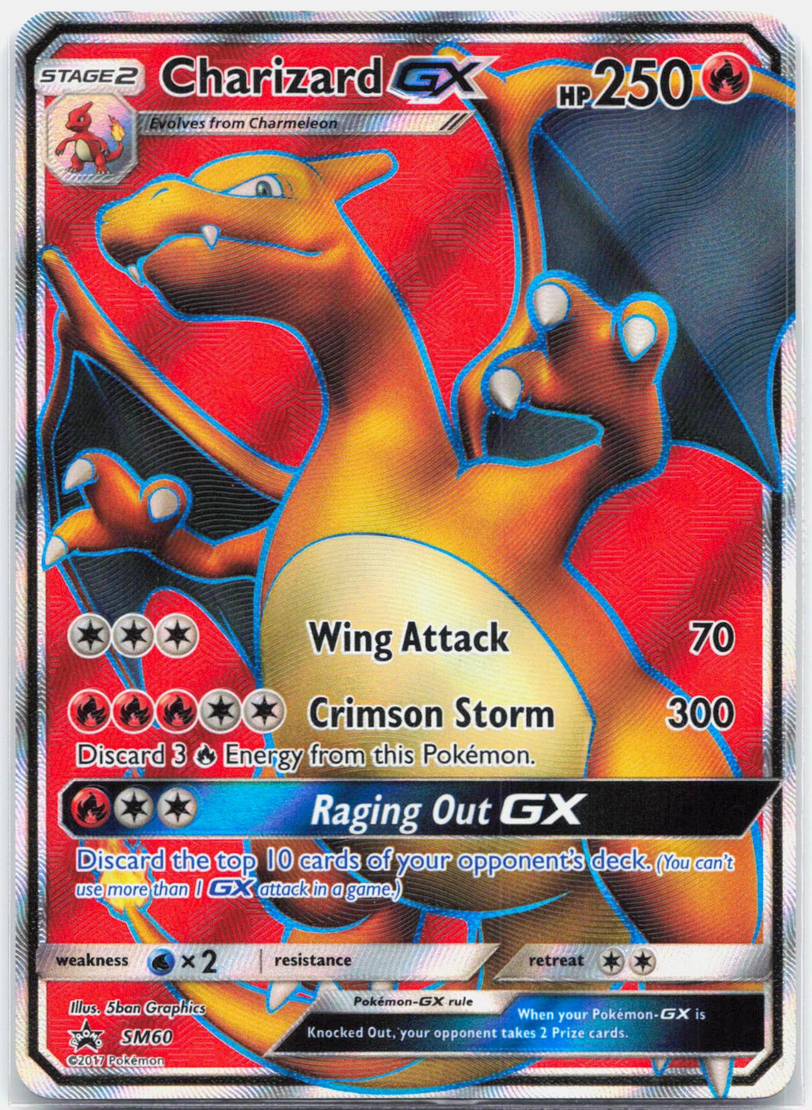 Charizard GX - SM60 Black Star Promo Full Art Pokemon - NM/LP
