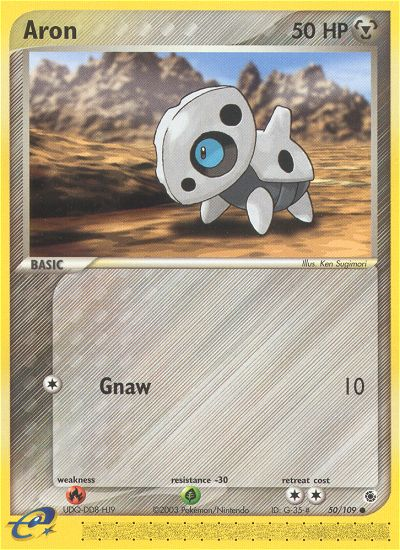 Aron - 50/109 Ruby & Sapphire Common Pokemon - NM