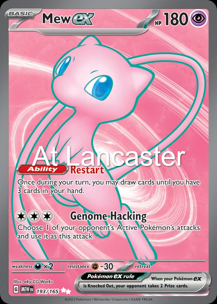 Mew ex - 193/165 151 Ultra Rare Pokemon - NM/LP (Lanc)