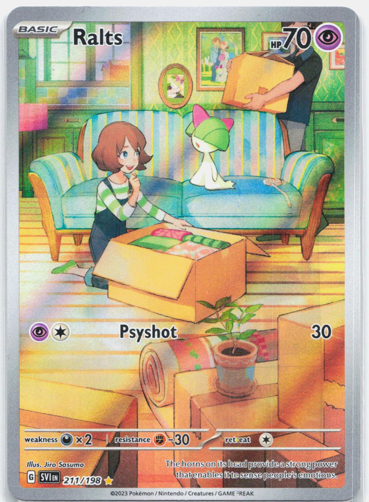 Ralts - 211/198 Scarlet & Violet Illustration Rare Pokemon - NM