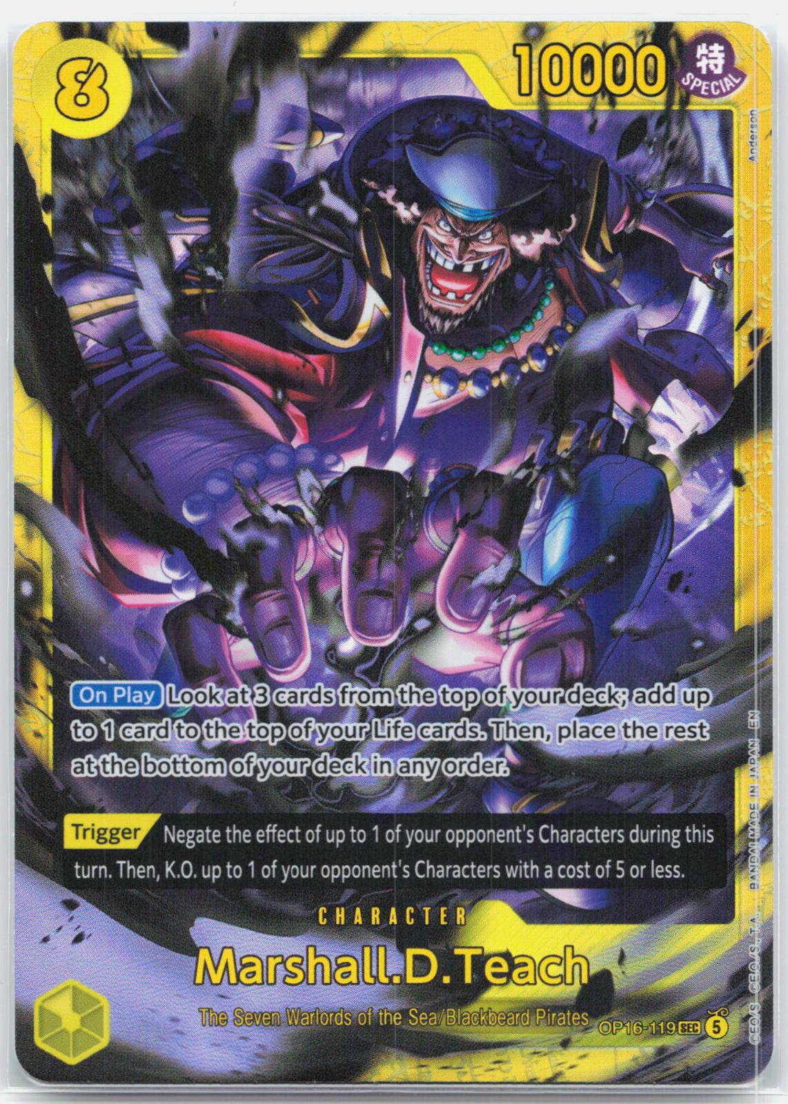 Marshall.D.Teach - OP16-119 The Time of Battle SR One Piece - NM