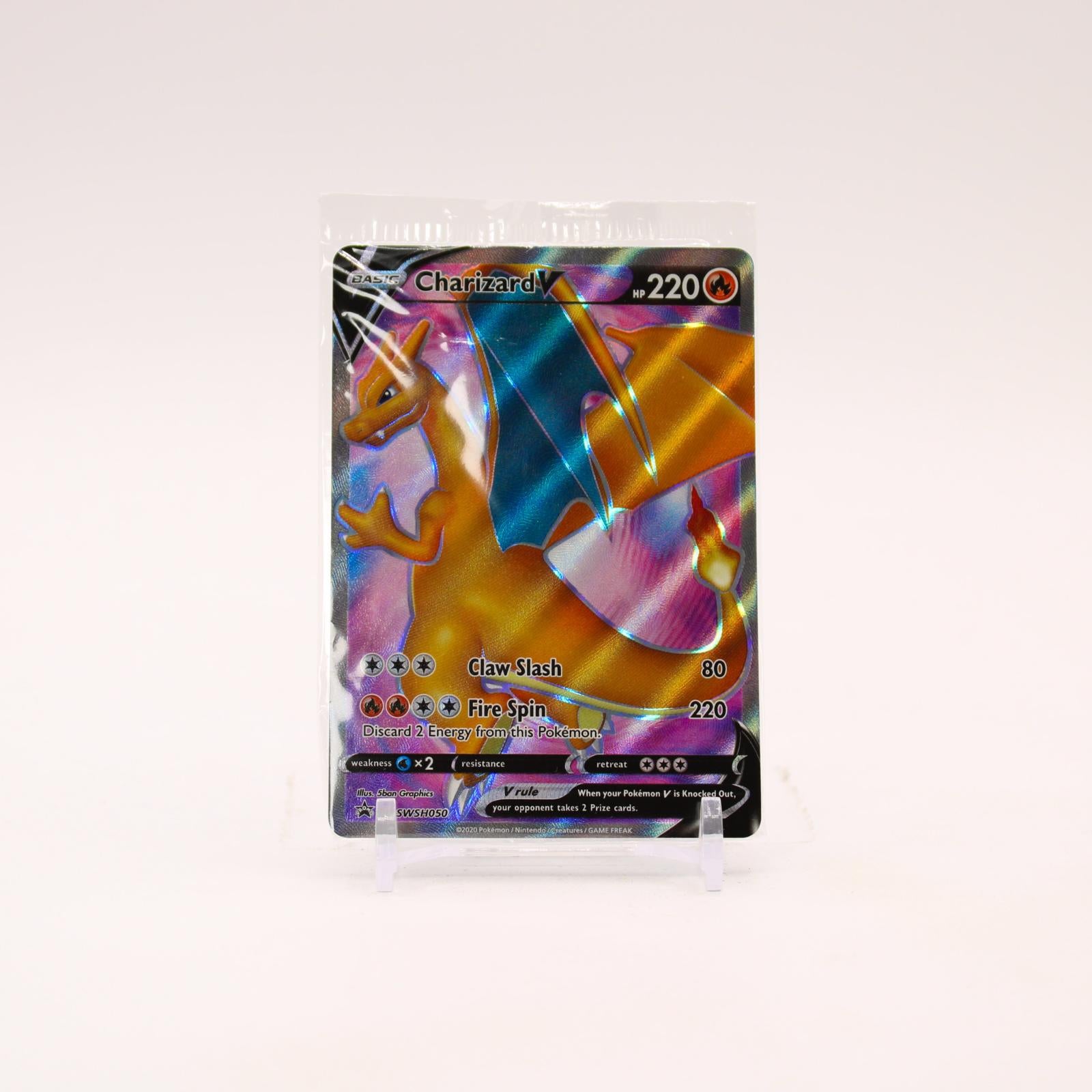 Charizard V - SWSH050 SEALED Sword & Shield Holo Promo Pokemon - NM/MINT