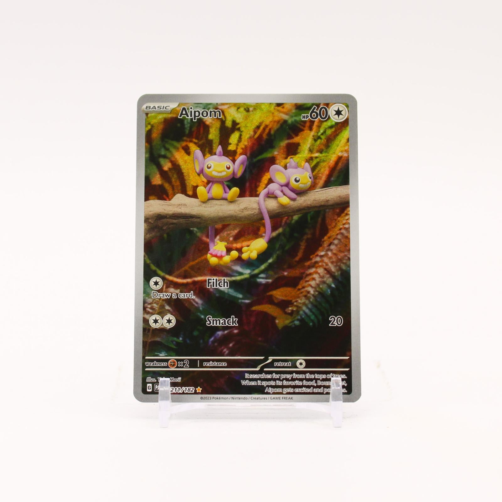 Aipom - 211/182 Paradox Rift Holo Illustration Rare Pokemon - NM
