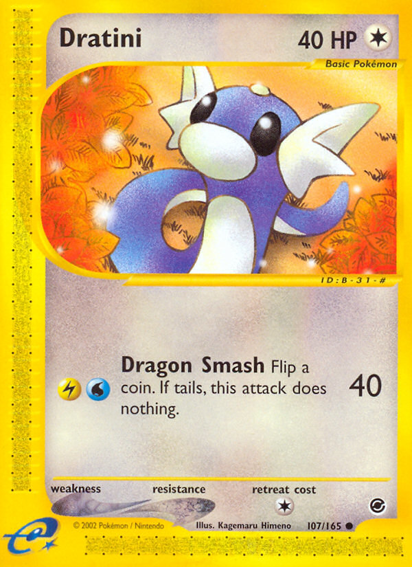Dratini - 107/165 Expedition Base Set Common Pokemon - NM