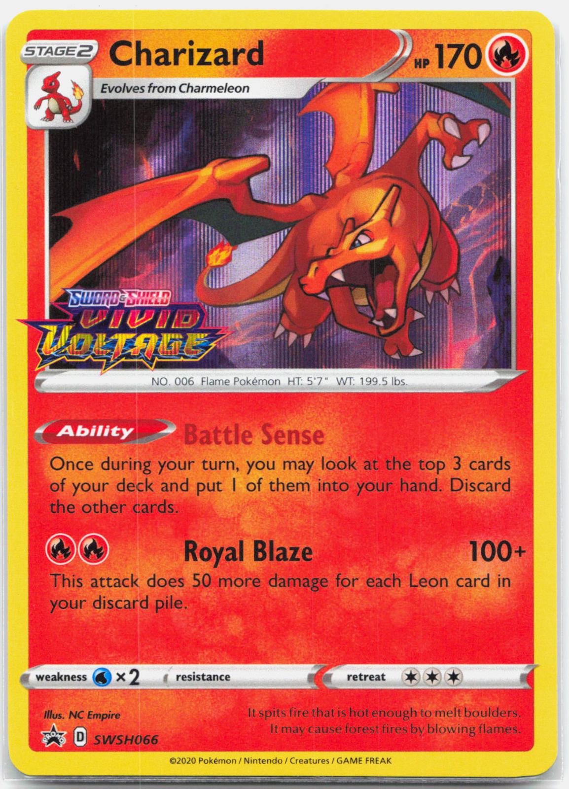 Charizard - SWSH066 Sword & Shield Prerelease Promo Pokemon - NM