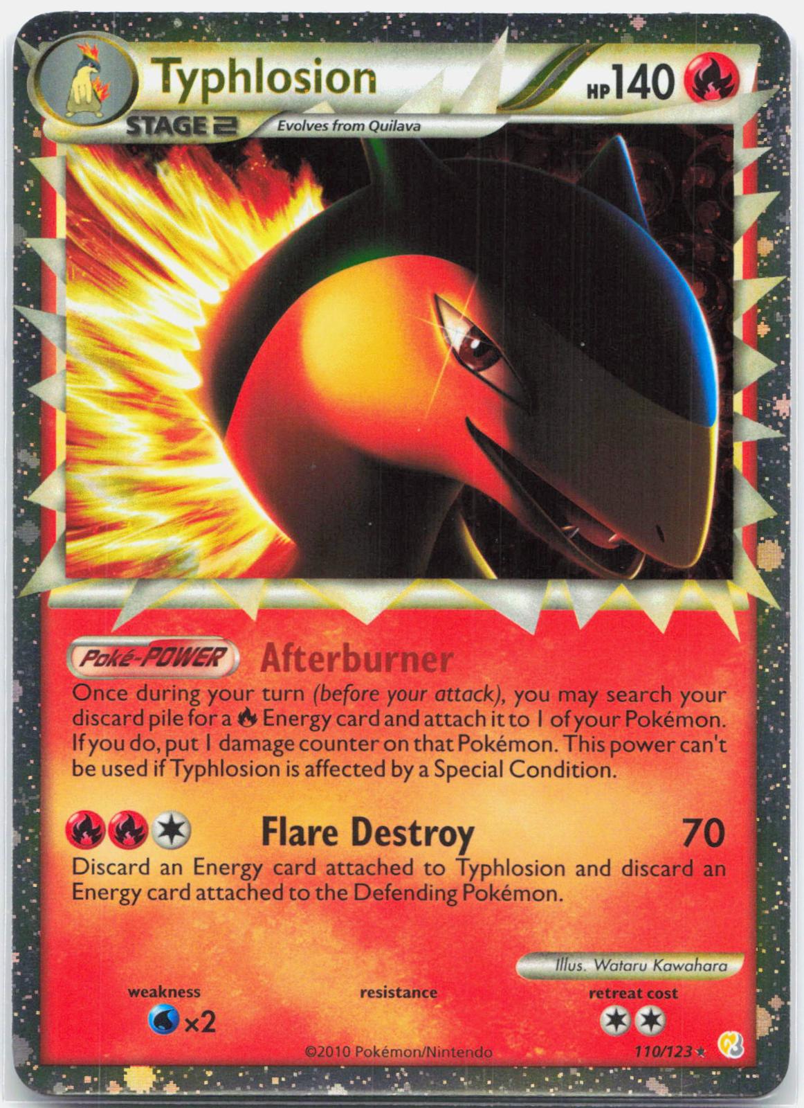Typhlosion - 110/123 HeartGold & SoulSilver Holo Prime Rare Pokemon - LP