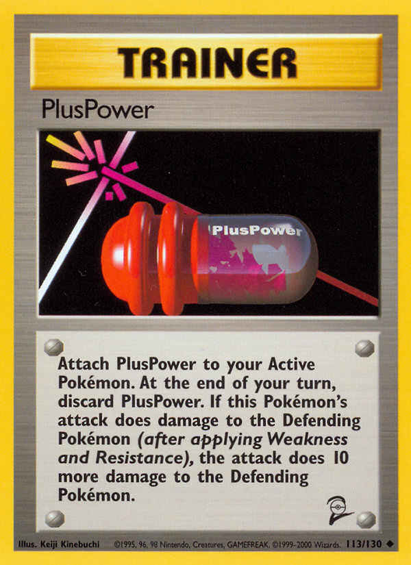 PlusPower - 113/130 Base Set 2 Uncommon Pokemon - NM