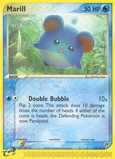 Marill - 68/100 Sandstorm Common Pokemon - NM