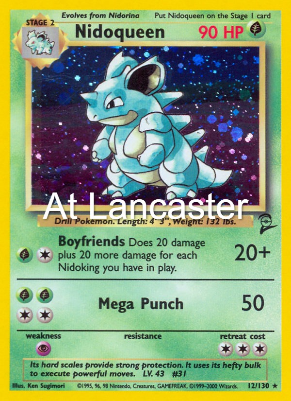 Nidoqueen - 12/130 Base Set 2 Rare Pokemon - LP (Lanc)