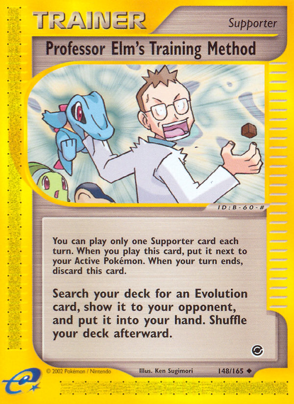 Professor Elm's Training Method - 148/165 Expedition Base Set Uncommon Pokemon - NM