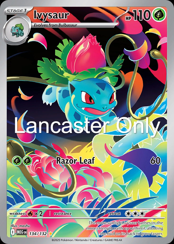 Ivysaur - 134/132 Mega Evolution Holo Illustration Rare Pokemon - NM (Lanc)