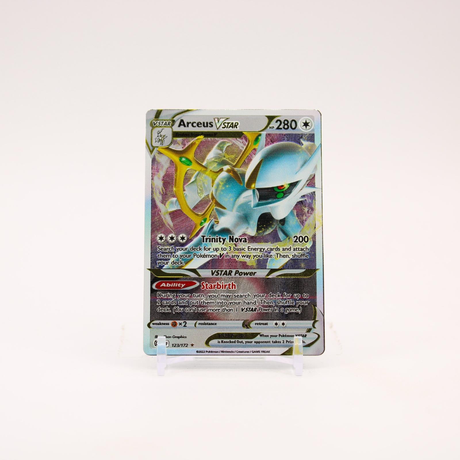 Arceus Vstar - 123/172 Brilliant Stars Metal Promo Pokemon - NM