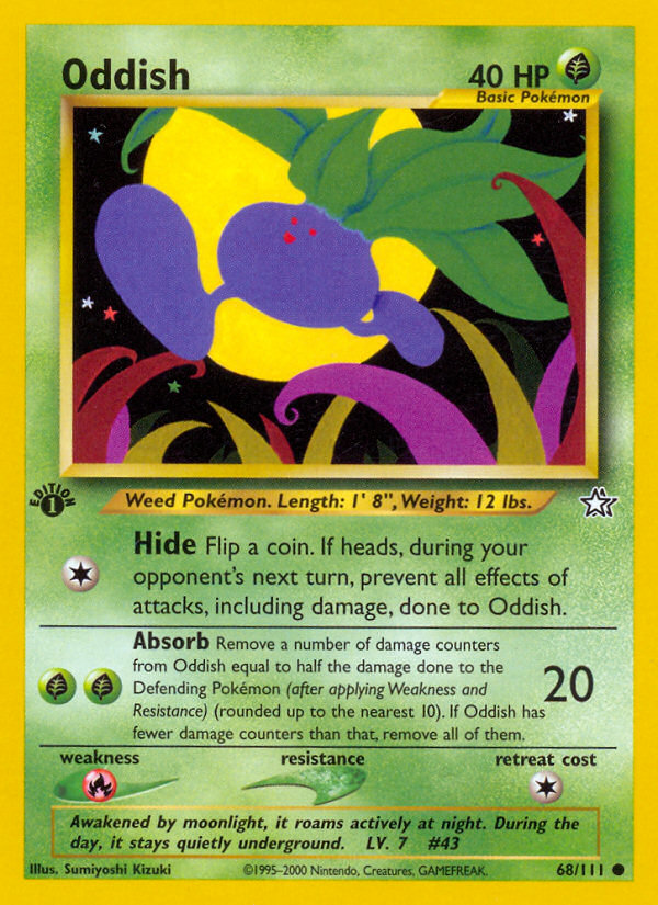 Oddish - 68/111 Neo Genesis Common Unlimited Pokemon - NM