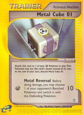 Metal Cube - 129/147 Aquapolis Uncommon Pokemon - NM