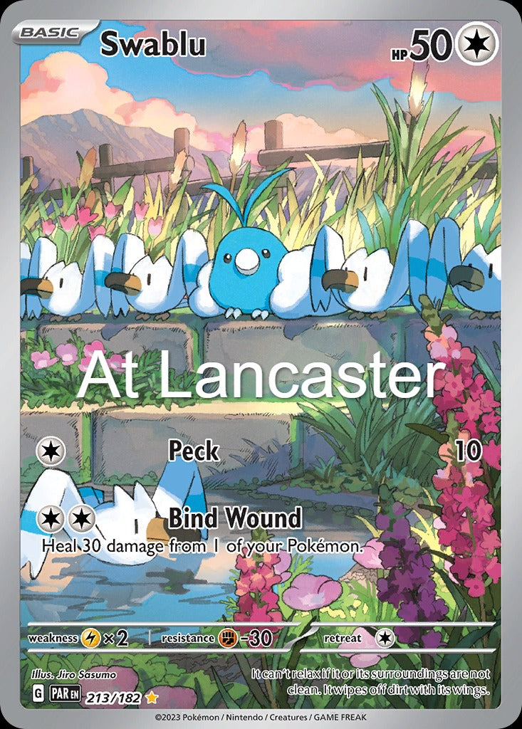 Swablu - 213/182 Paradox Rift Holo Illustration Rare Pokemon - NM (Lanc)